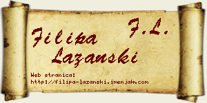 Filipa Lazanski vizit kartica